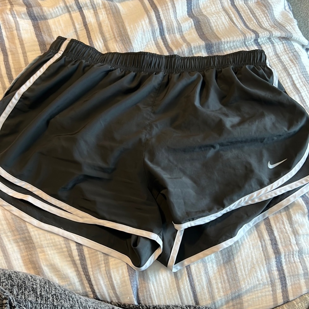 Gray Nike running shorts